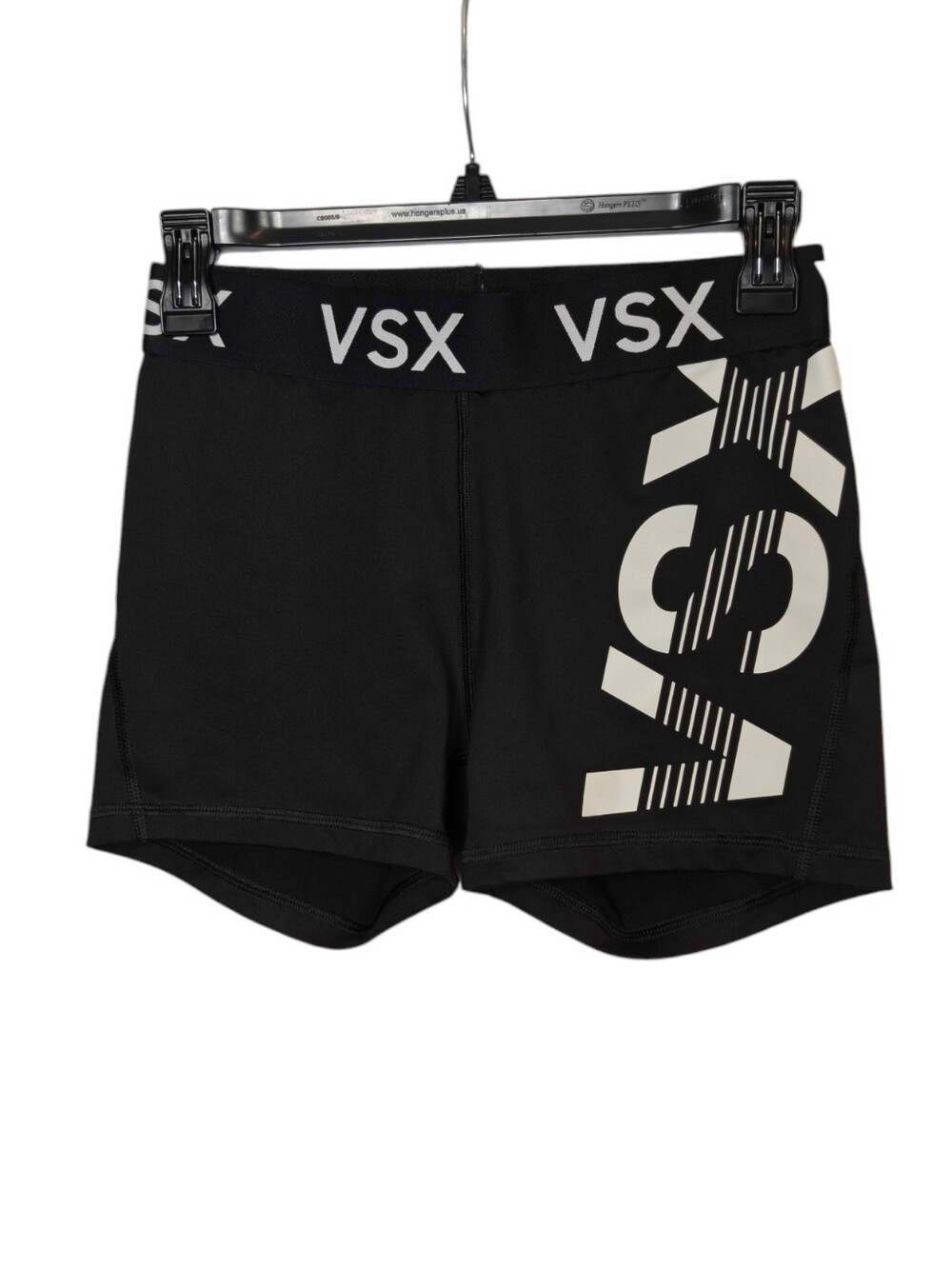 Victoria’s Secret VSX Sport Black Compression Shorts with White Logo Size Small